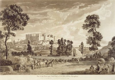 Part of the Town and Castle of Ludlow in Shropshire, engraved by the artist, published by P. Sandby, 1779 by Paul Sandby